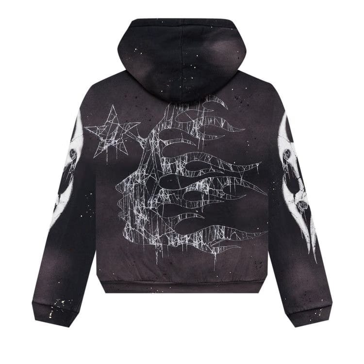 Hellstar Spiderweb Sport Logo Zip-Up Black