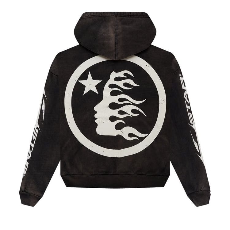 Hellstar Logo Zip-Up Hoodie Black