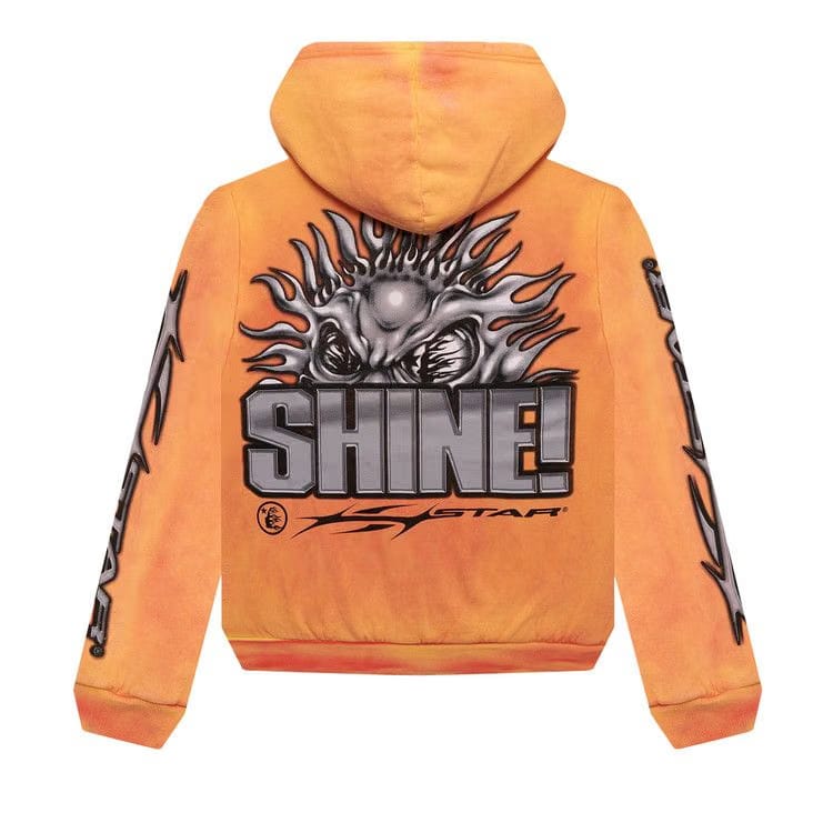 Hellstar Sun Zip-Up Hoodie Orange