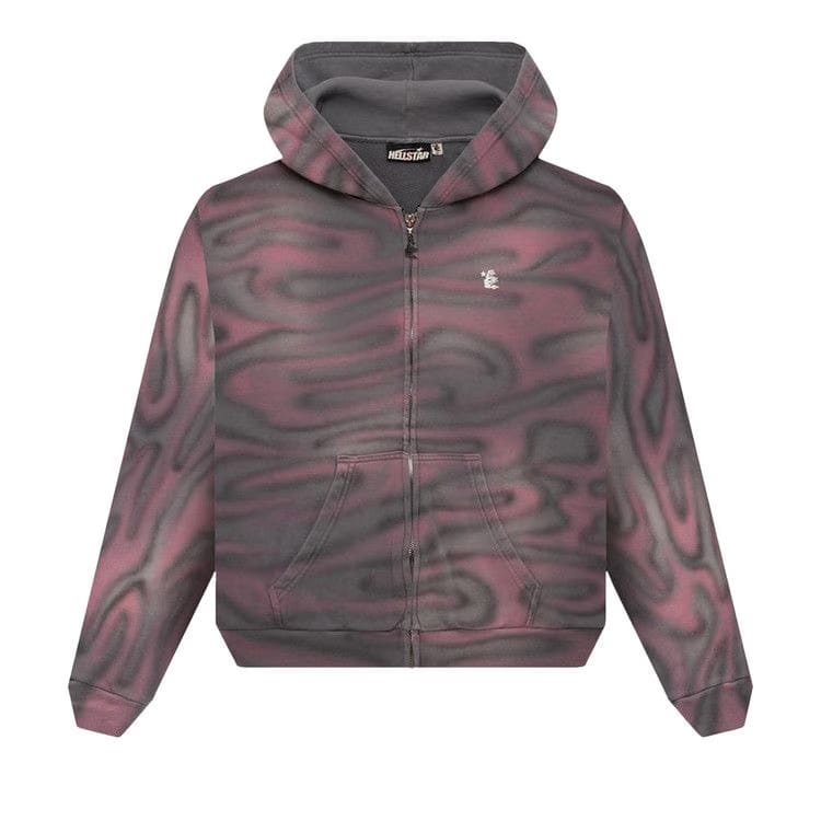Hellstar Path to Paradise Airbrush Zip-Up Hoodie Pink