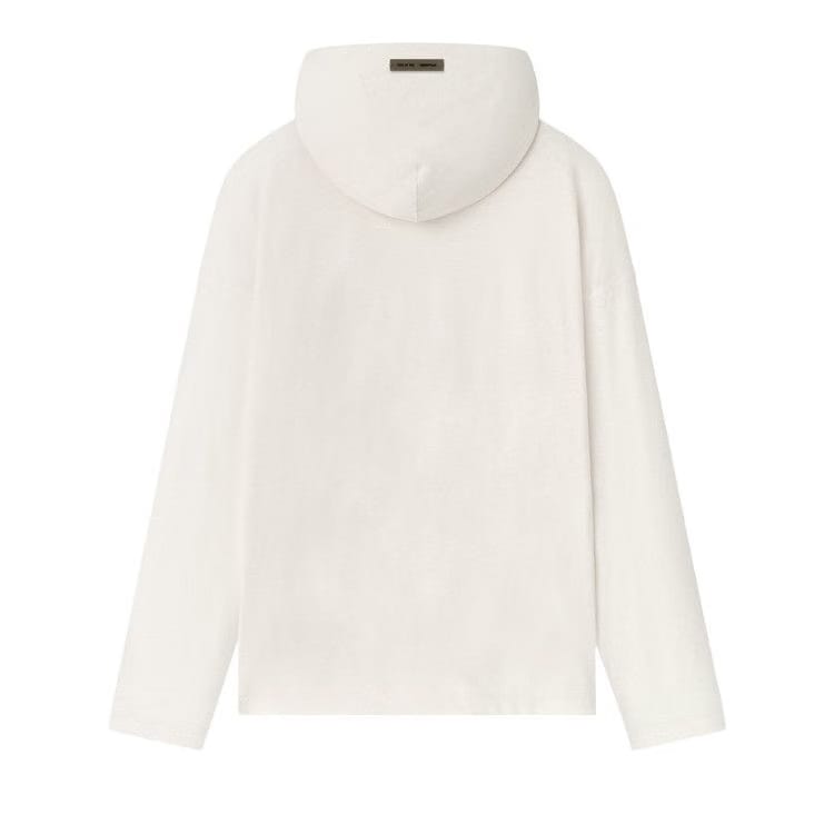 Fear of God Essentials Embroidered Classic Hooded Long-Sleeve Ivory
