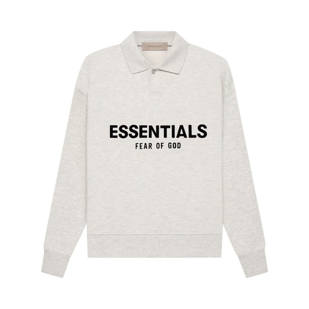 Fear of God Essentials Kids Essentials Long-Sleeve Polo Light Oatmeal