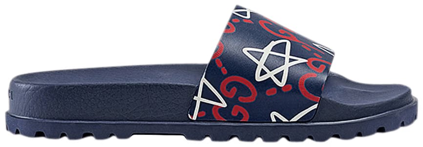 Gucci Ghost Slide Star Print Blue
