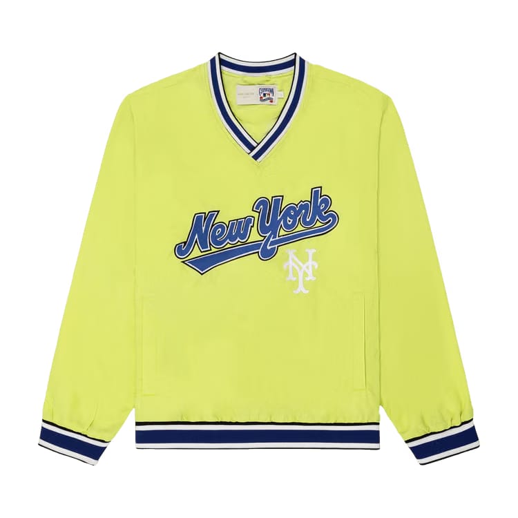Aimé Leon Dore x New York Mets Nylon V-Neck Pullover Bright Green