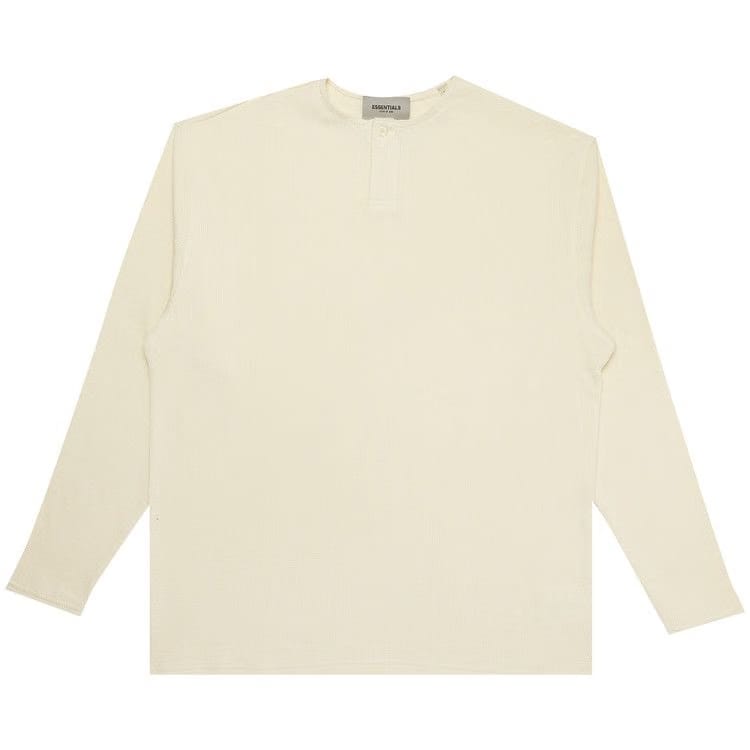 Fear of God Essentials Thermal Henley Long-Sleeve Buttercream