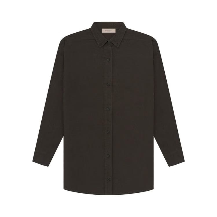 Fear of God Essentials Long-Sleeve Oxford Off Black