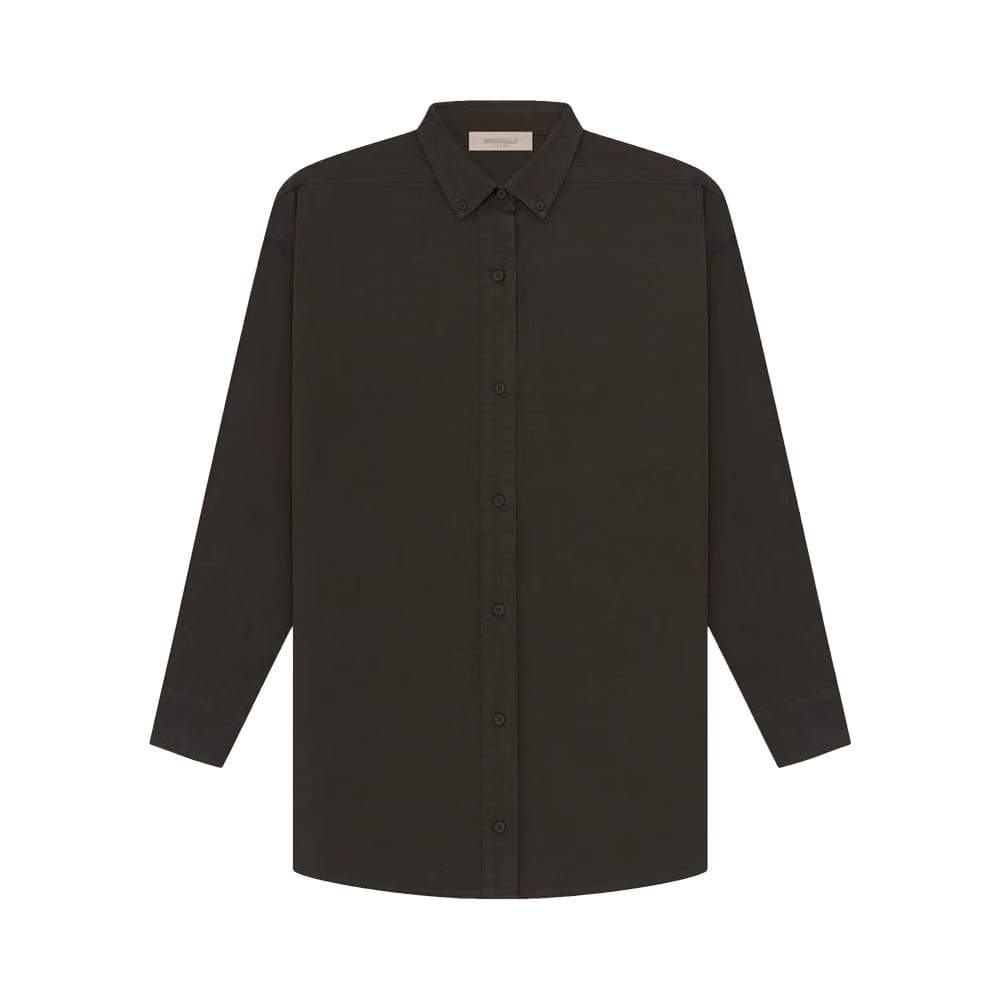 Fear of God Essentials Long-Sleeve Oxford Off Black