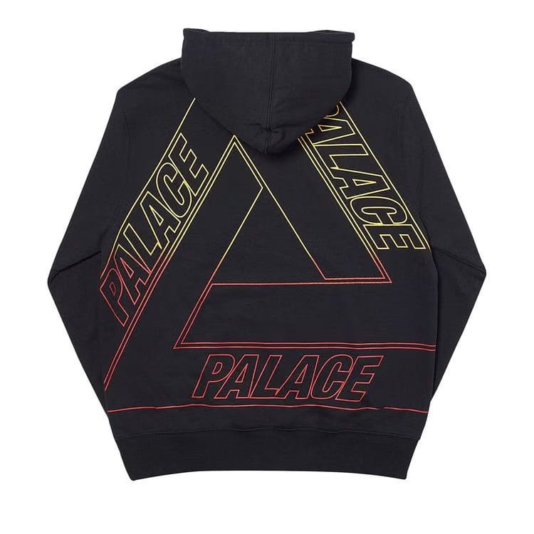 Palace Linear Triple Fade Hoodie Black