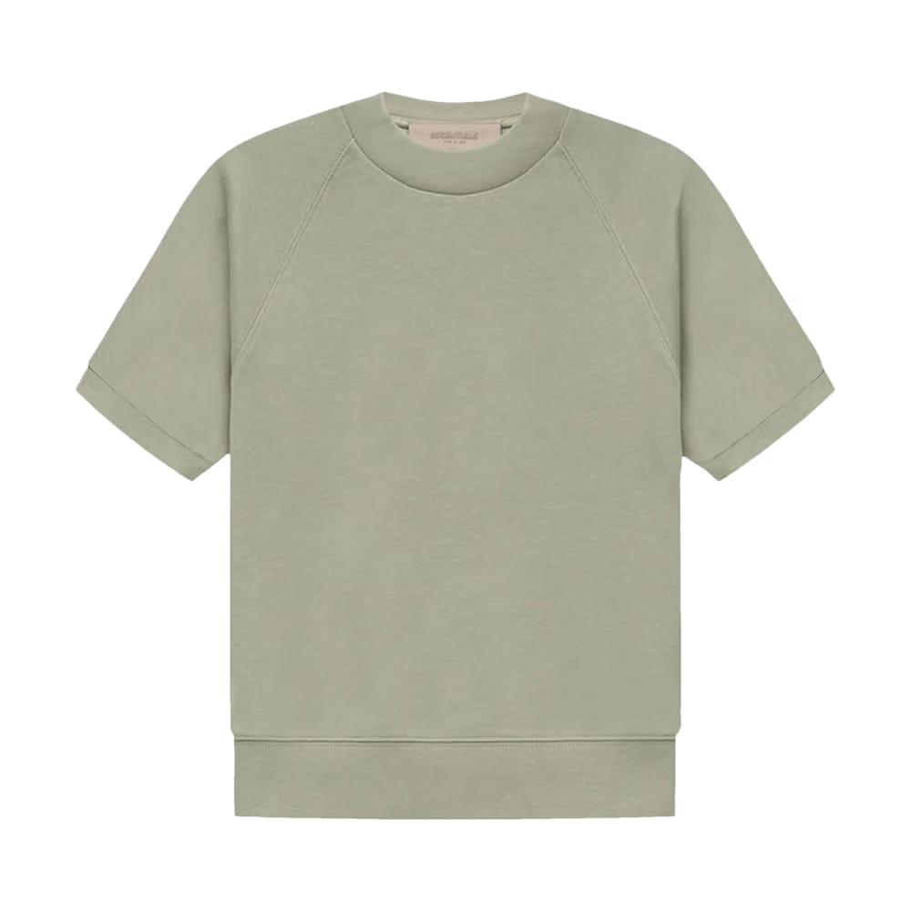 Fear of God Essentials Shorts-Sleeve Raglan Crewneck Seafoam
