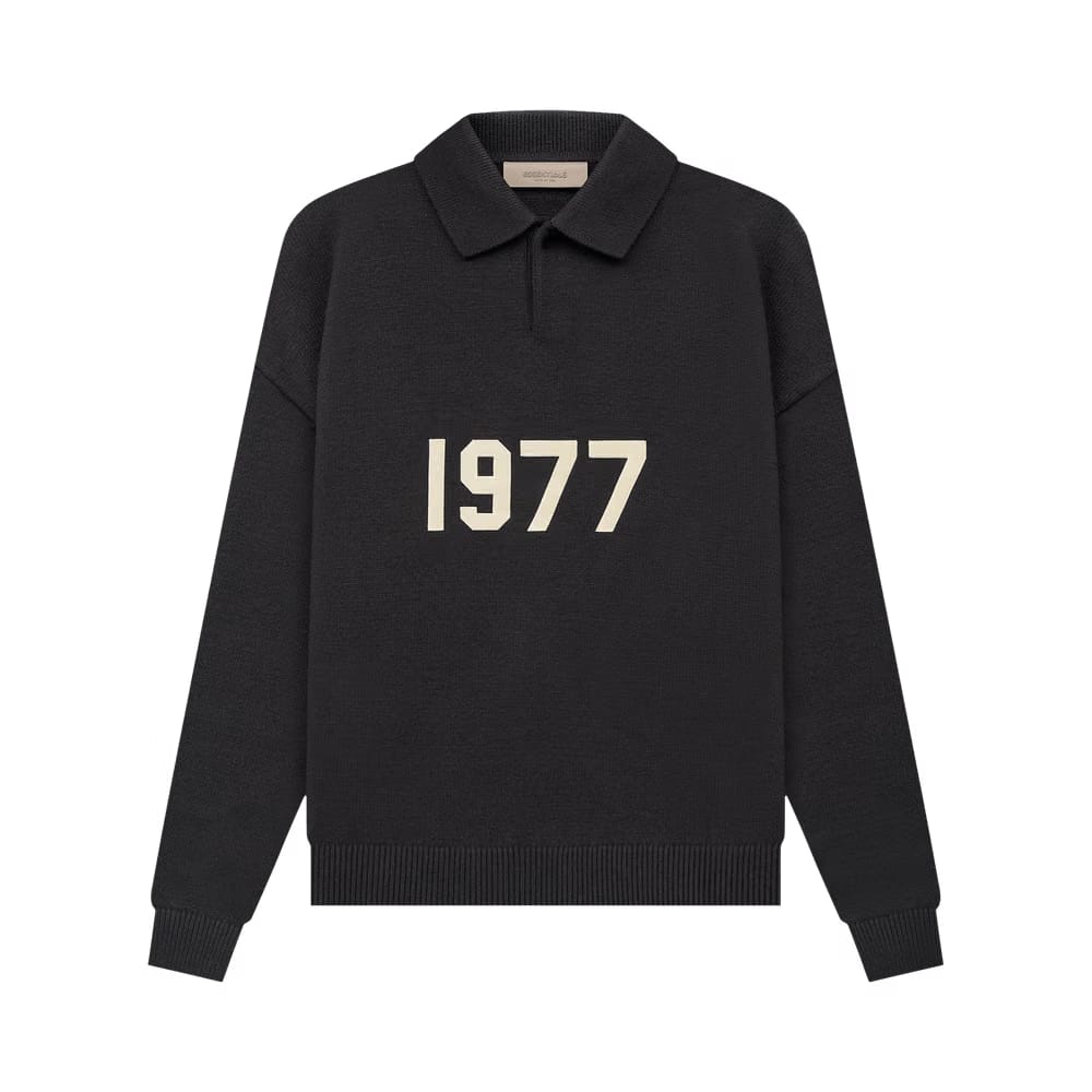 Fear of God Essentials Knit Long-Sleeve Polo Iron