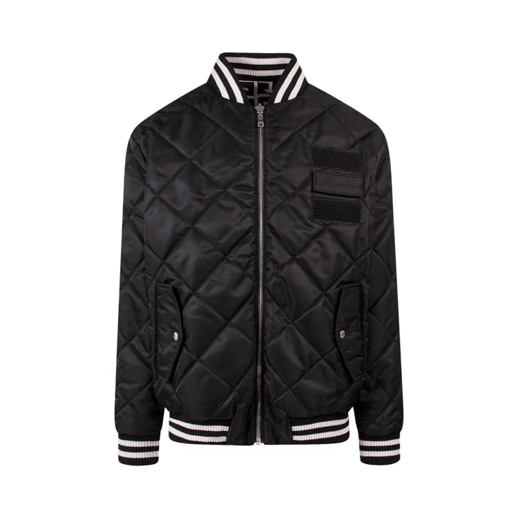 Balmain Reversible Maxi Monogram Jacket Ivoire/Noir