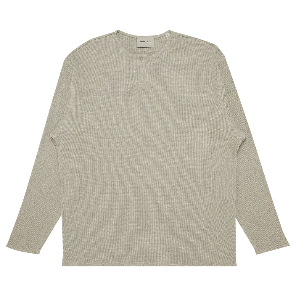 Fear of God Essentials Thermal Henley Long-Sleeve Heather