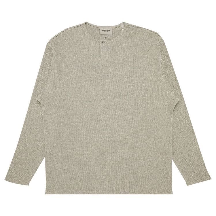 Fear of God Essentials Thermal Henley Long-Sleeve Heather