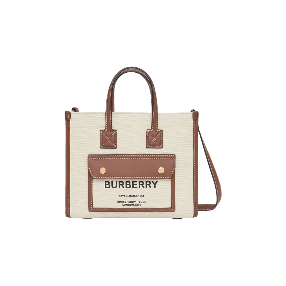 Burberry Mini Freya Tote Bag Cream