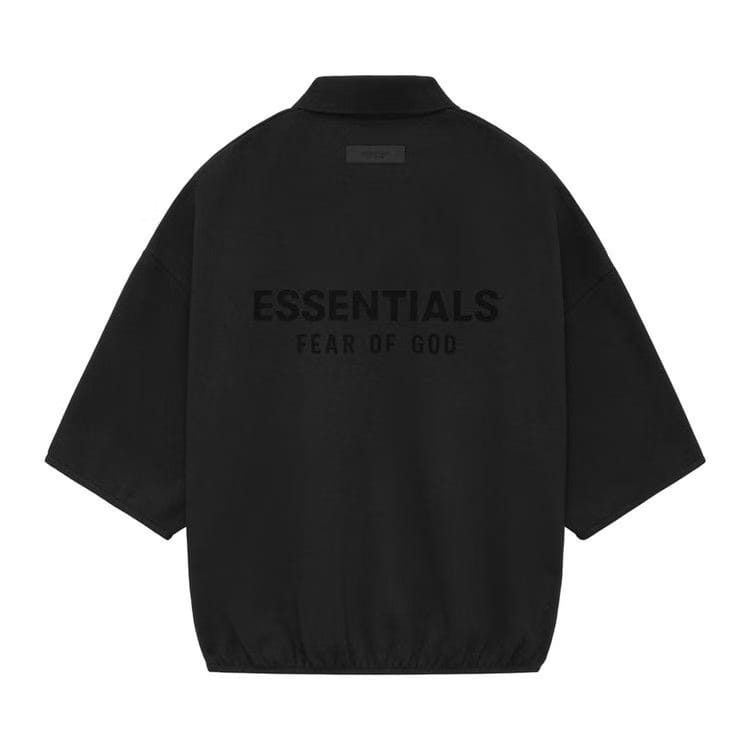 Fear of God Essentials 3/4 Sleeve Polo Black