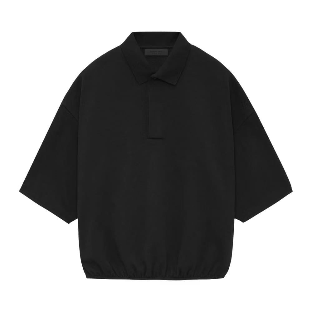 Fear of God Essentials 3/4 Sleeve Polo Black