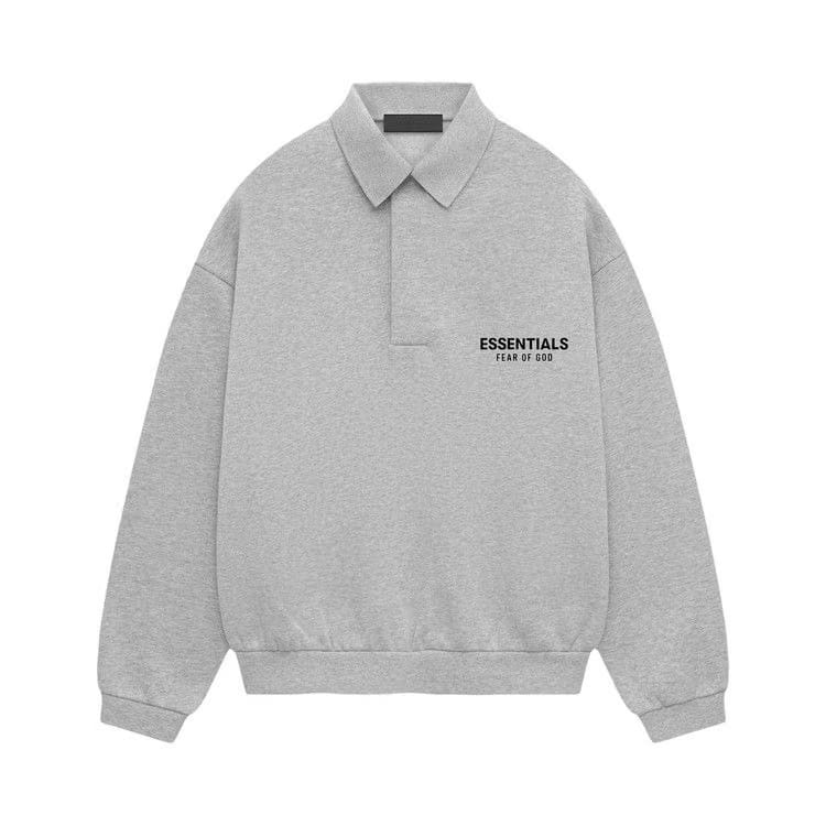 Fear of God Essentials Fleece Polo Light Heather Grey