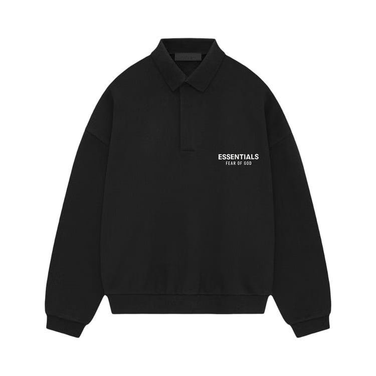 Fear of God Essentials Fleece Polo Black