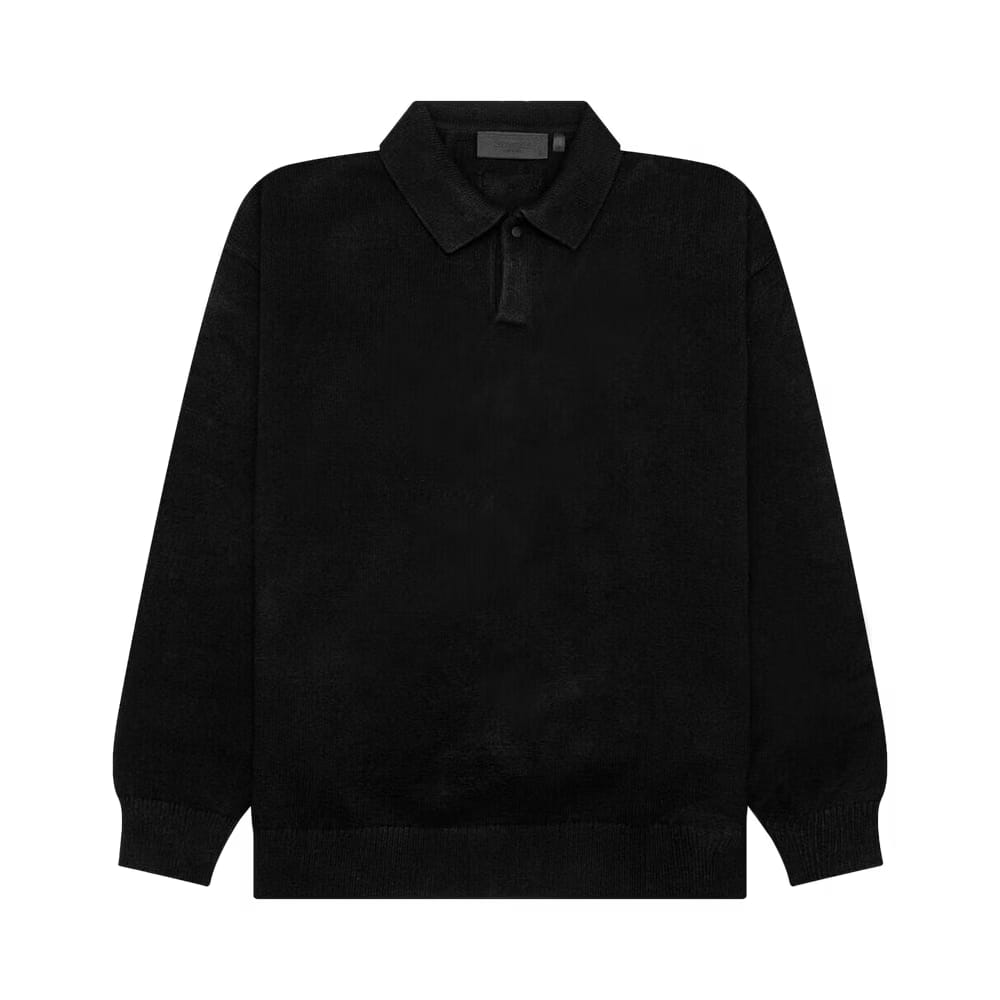 Fear of God Essentials Knit Polo Jet Black