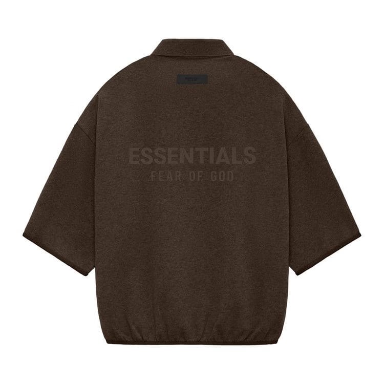 Fear of God Essentials 3/4 Sleeve Polo Heather Wood
