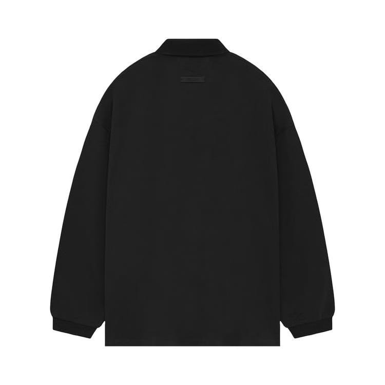 Fear of God Essentials Pique Long-Sleeve Polo Black