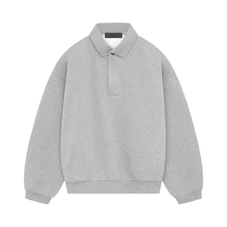 Fear of God Essentials Long-Sleeve Polo Light Heather Grey