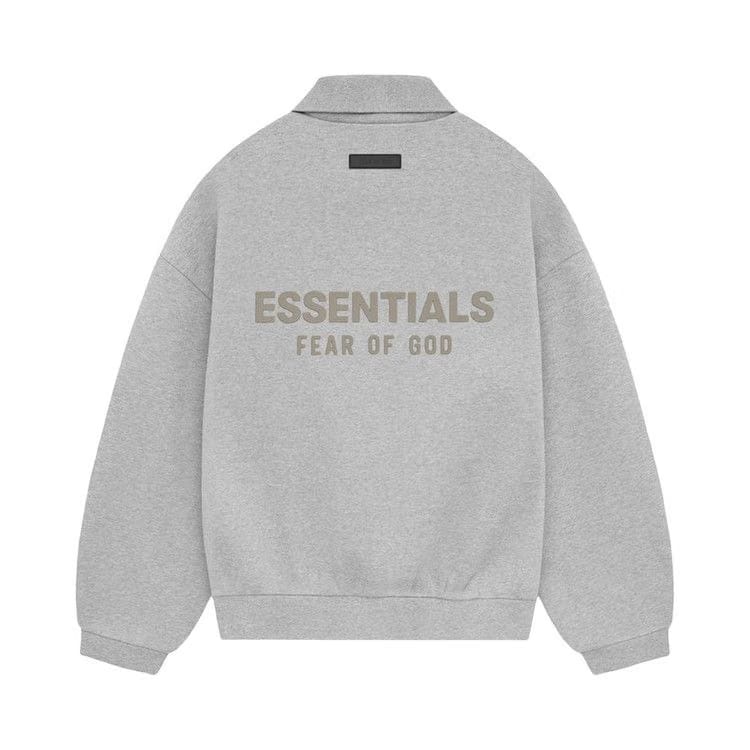 Fear of God Essentials Long-Sleeve Polo Light Heather Grey
