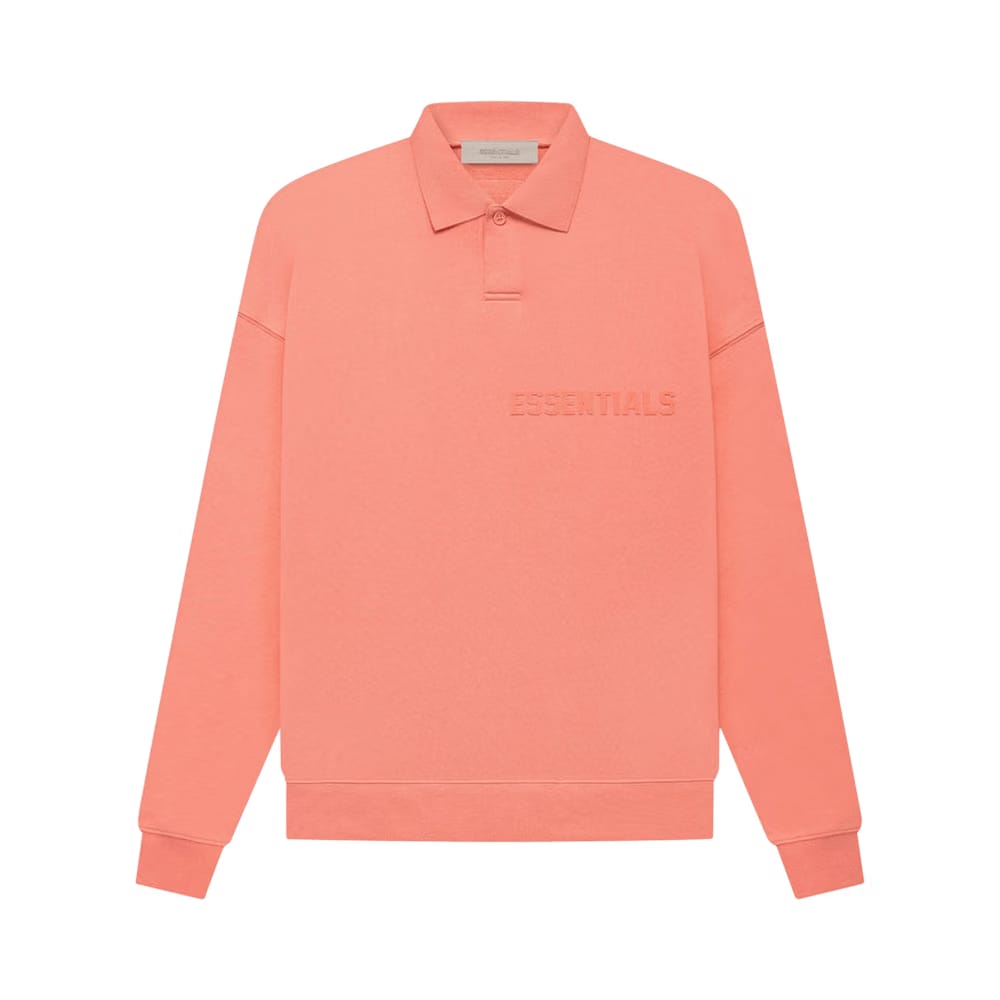 Fear of God Essentials Long-Sleeve Polo Coral