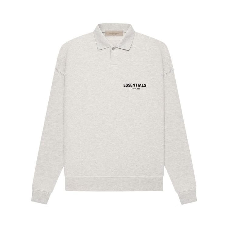 Fear of God Essentials Long-Sleeve Polo Light Oatmeal