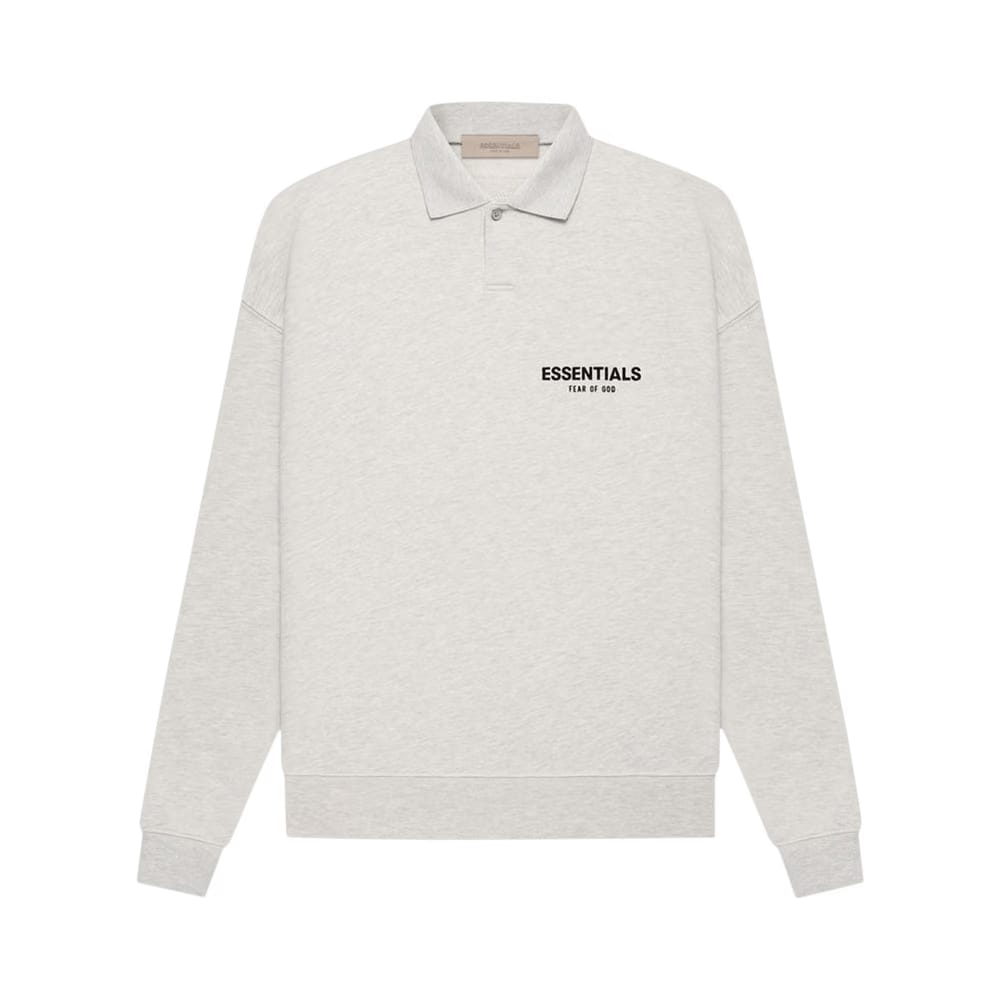 Fear of God Essentials Long-Sleeve Polo Light Oatmeal