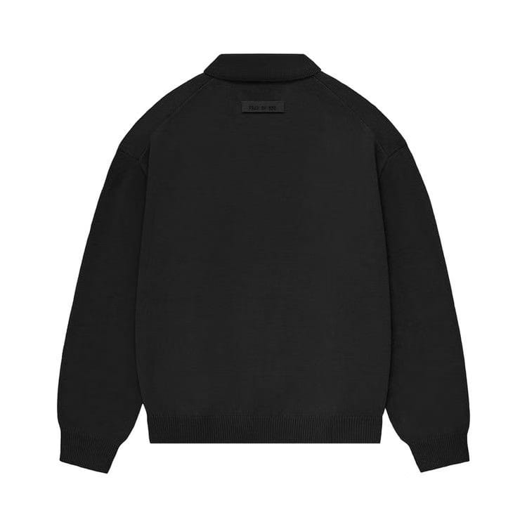 Fear of God Essentials Kids Knit Polo Jet Black