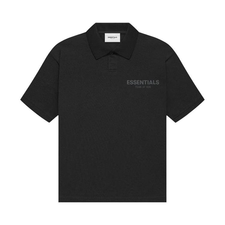 Fear of God Essentials Kids Shorts-Sleeve Polo Black