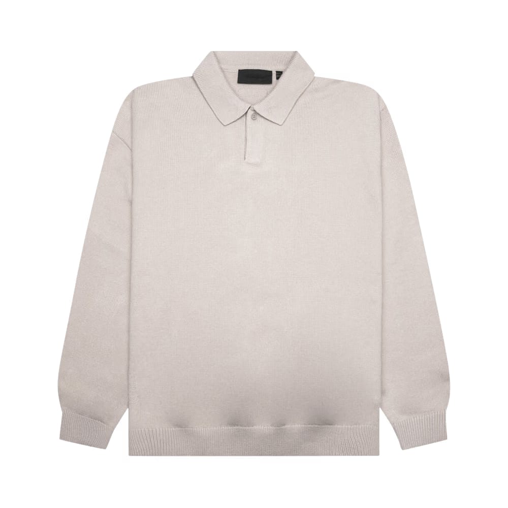 Fear of God Essentials Knit Polo Silver Cloud