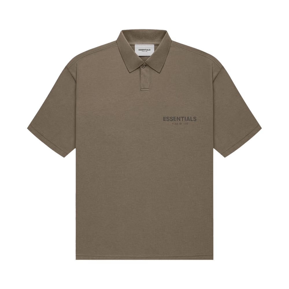 Fear of God Essentials Shorts-Sleeve Polo Harvest