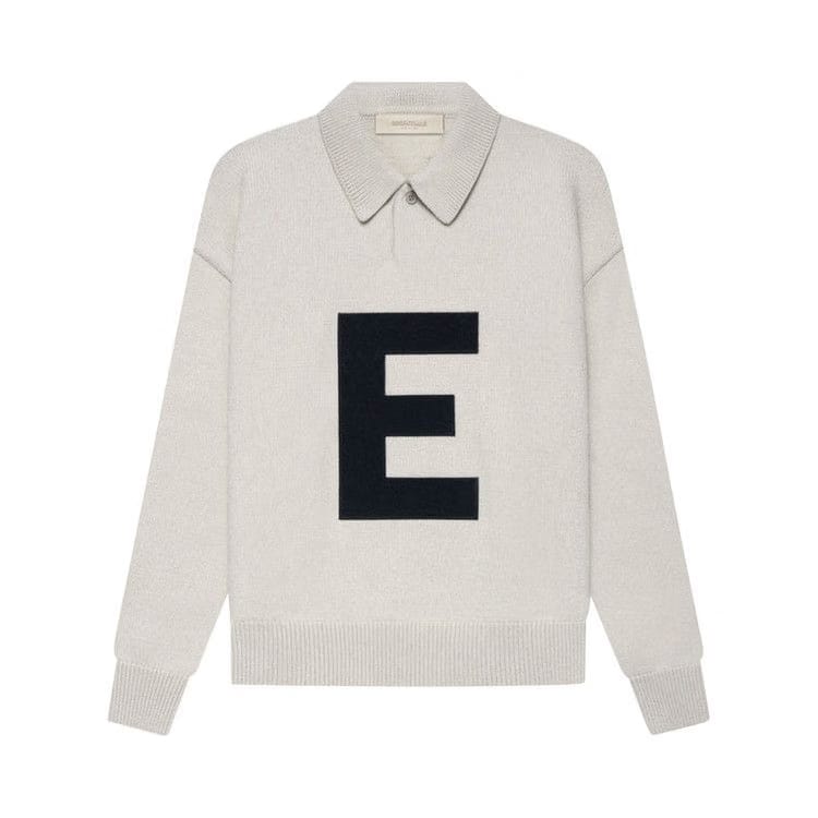 Fear of God Essentials Kids Big E Knit Polo Wheat