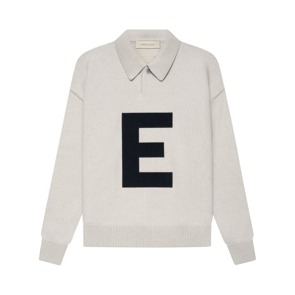 Fear of God Essentials Kids Big E Knit Polo Wheat