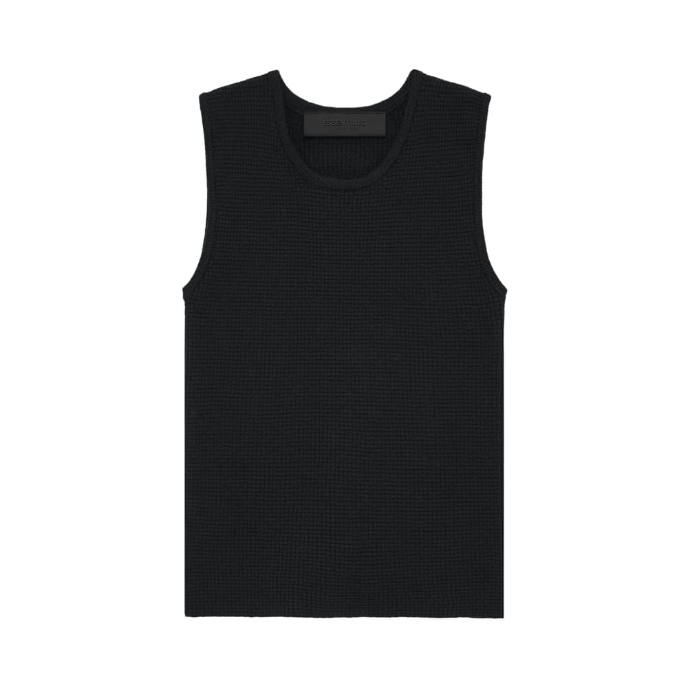 Fear of God Essentials Waffle Tank Black