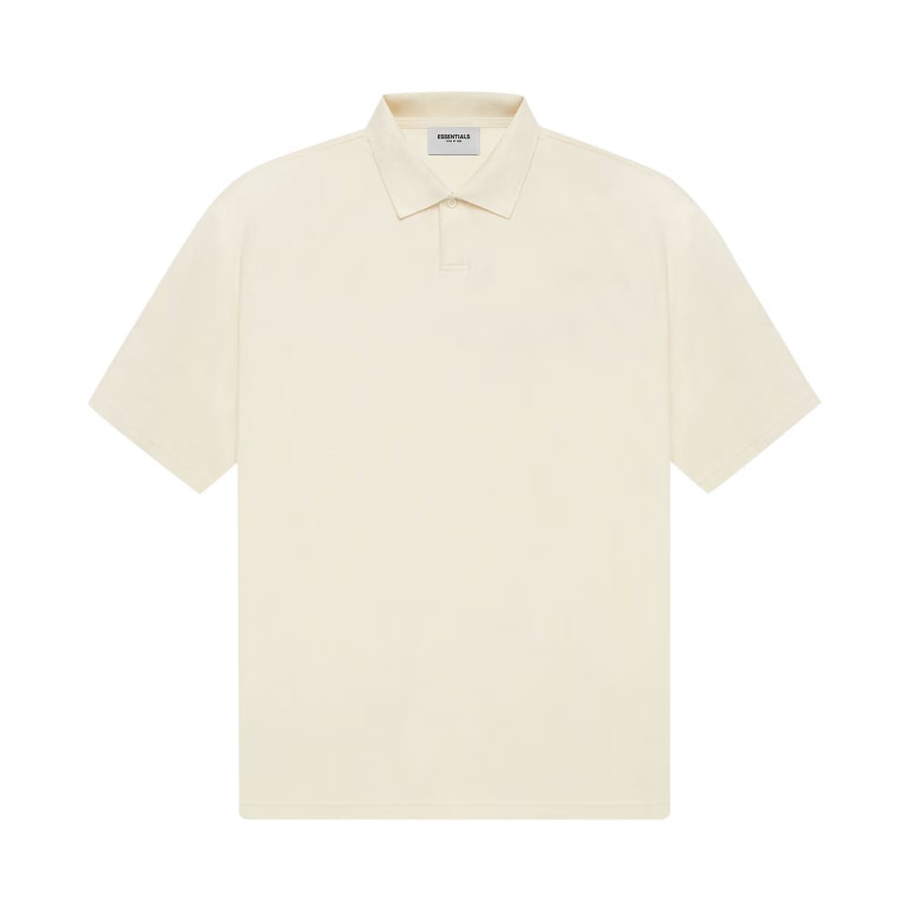 Fear of God Essentials Shorts-Sleeve Polo Buttercream