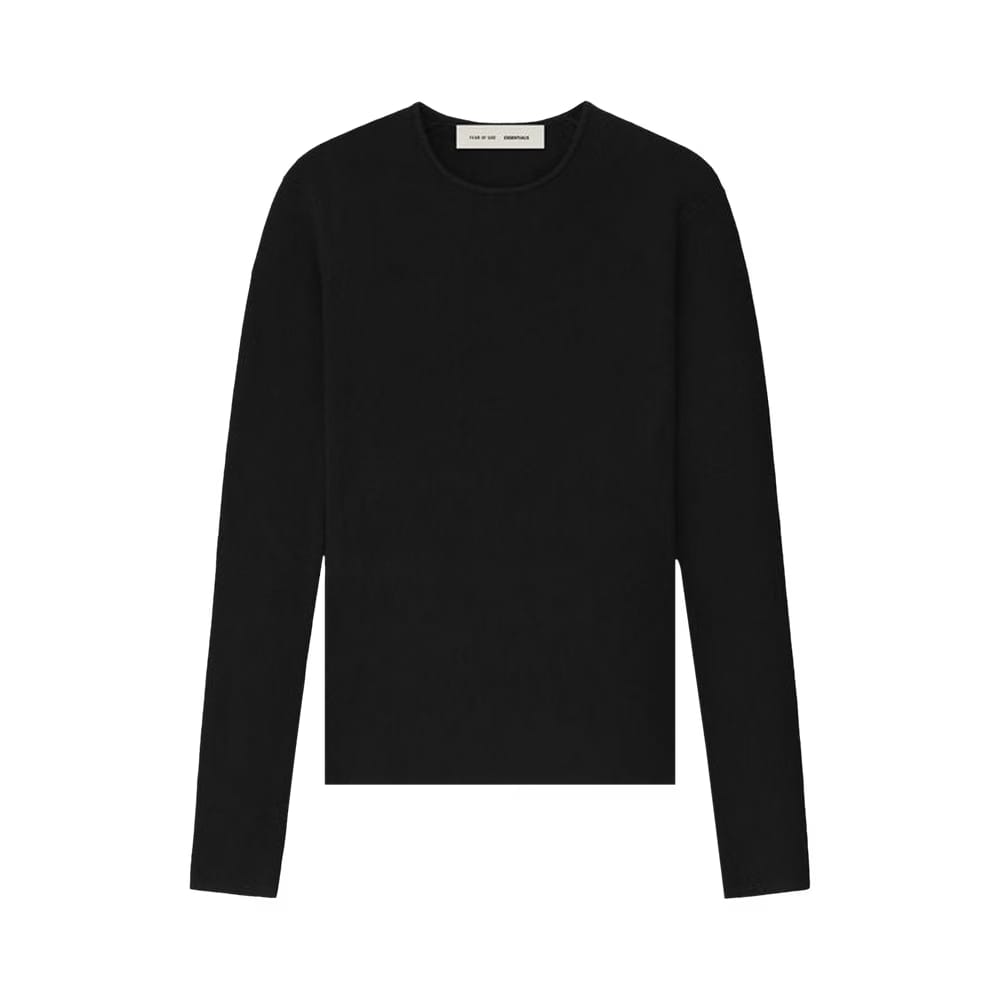 Fear of God Essentials Rib Long-Sleeve Top Vintage Black