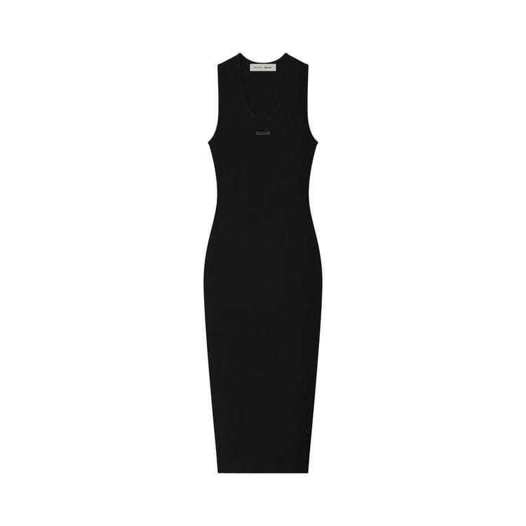 Fear of God Essentials Rib Tank Dress Vintage Black
