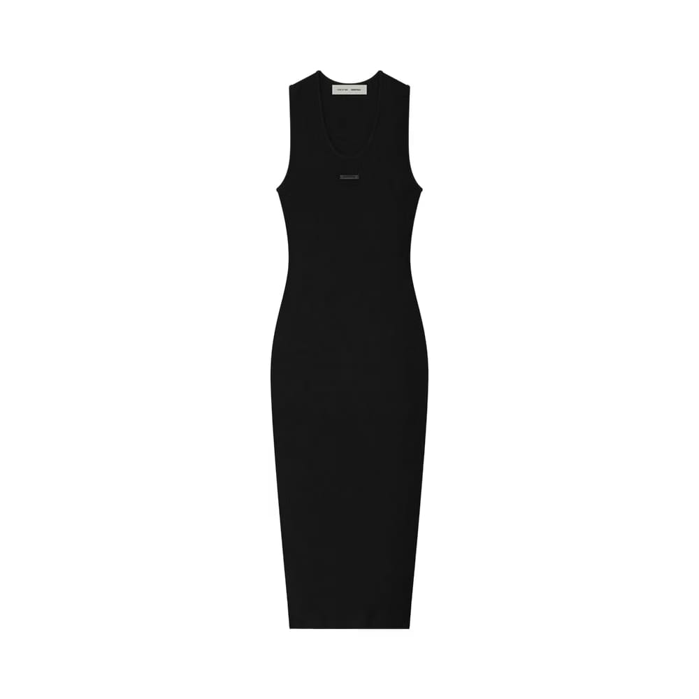 Fear of God Essentials Rib Tank Dress Vintage Black