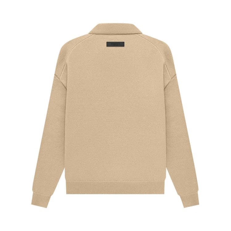 Fear of God Essentials Knit Long-Sleeve Polo Sand
