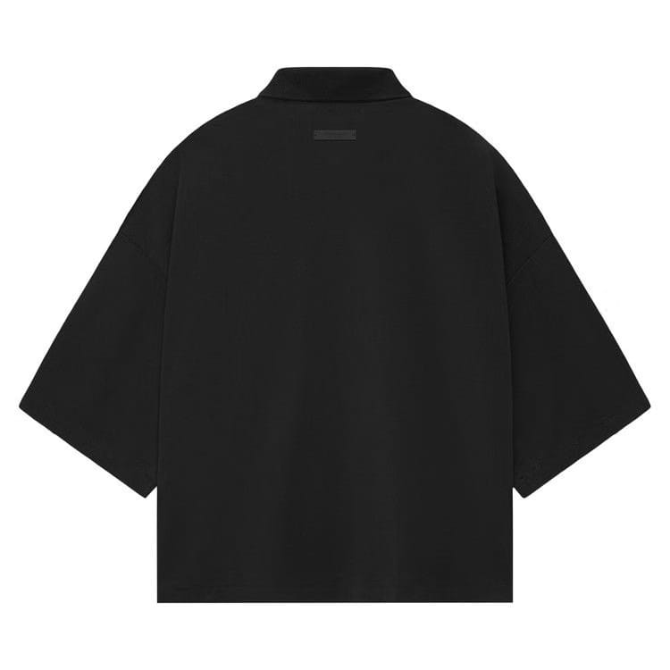 Fear of God Essentials Pique Cropped Polo Black
