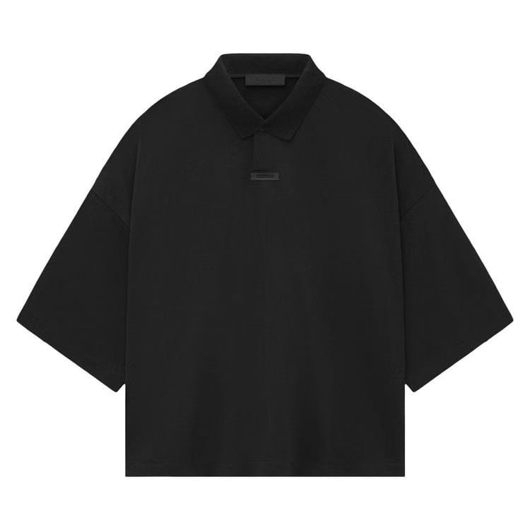 Fear of God Essentials Pique Cropped Polo Black