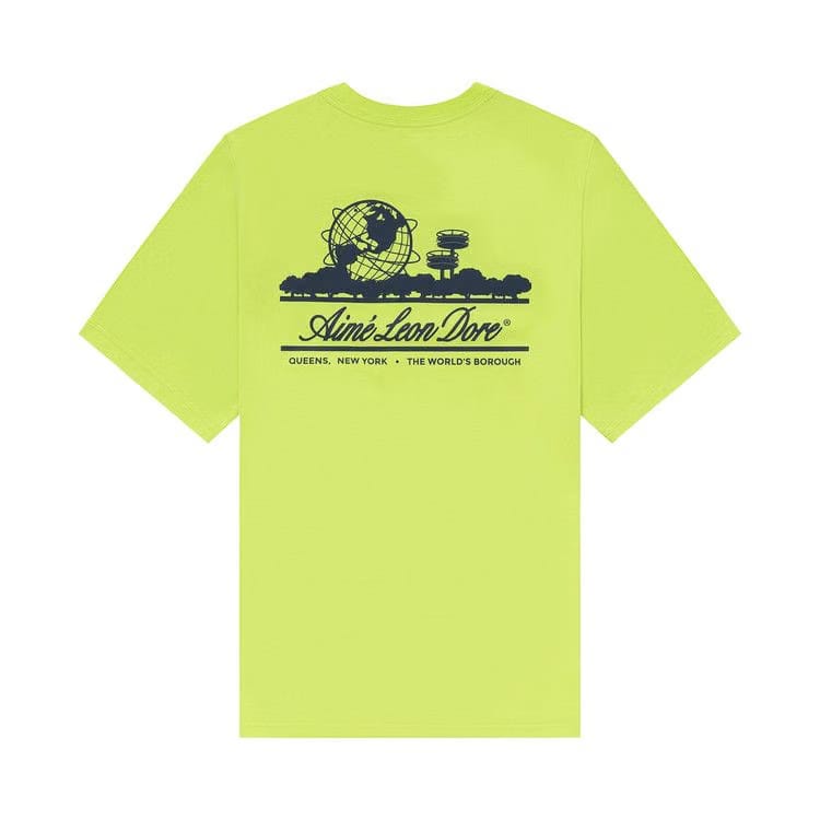 Aimé Leon Dore x New York Mets Unisphere T-Shirt Acid Lime