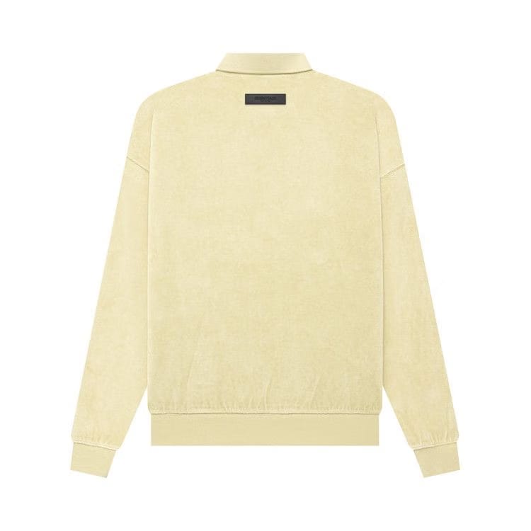 Fear of God Essentials Velour Long-Sleeve Polo Canary