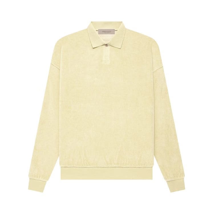Fear of God Essentials Velour Long-Sleeve Polo Canary