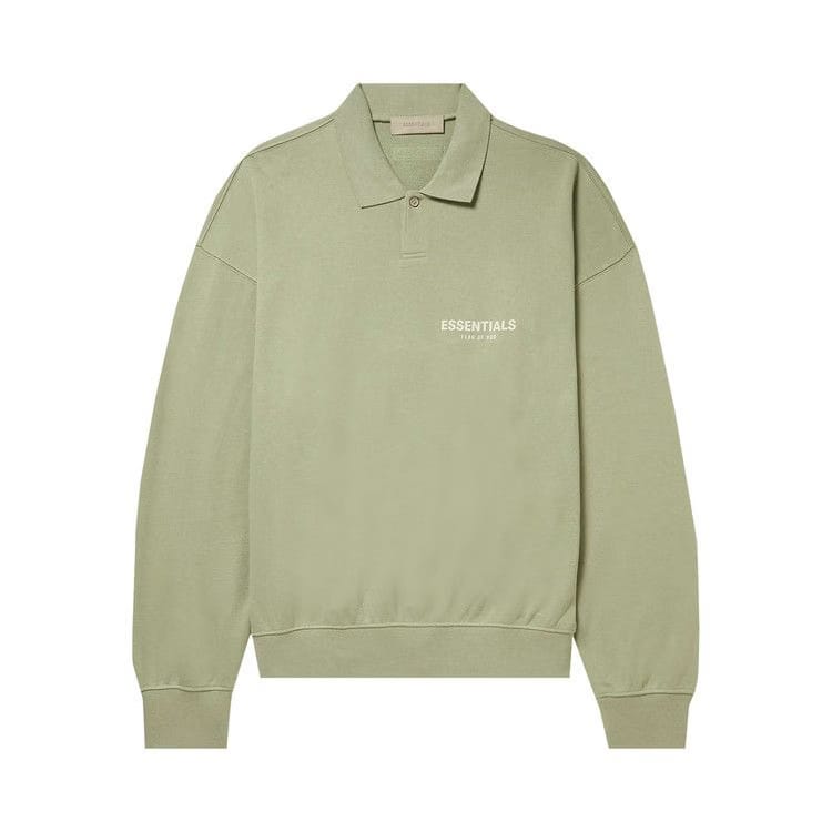 Fear of God Essentials Long-Sleeve Polo Seafoam