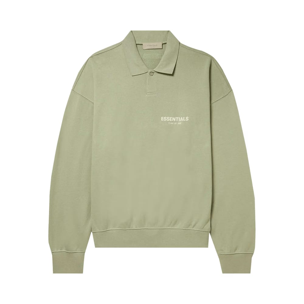 Fear of God Essentials Long-Sleeve Polo Seafoam