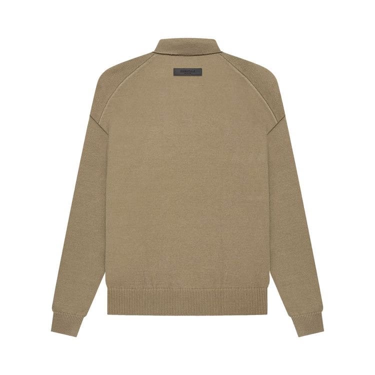Fear of God Essentials Knit Long-Sleeve Polo Oak